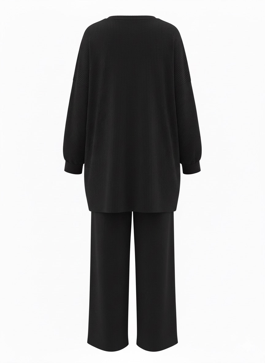 Conjunto largo pana negro A46