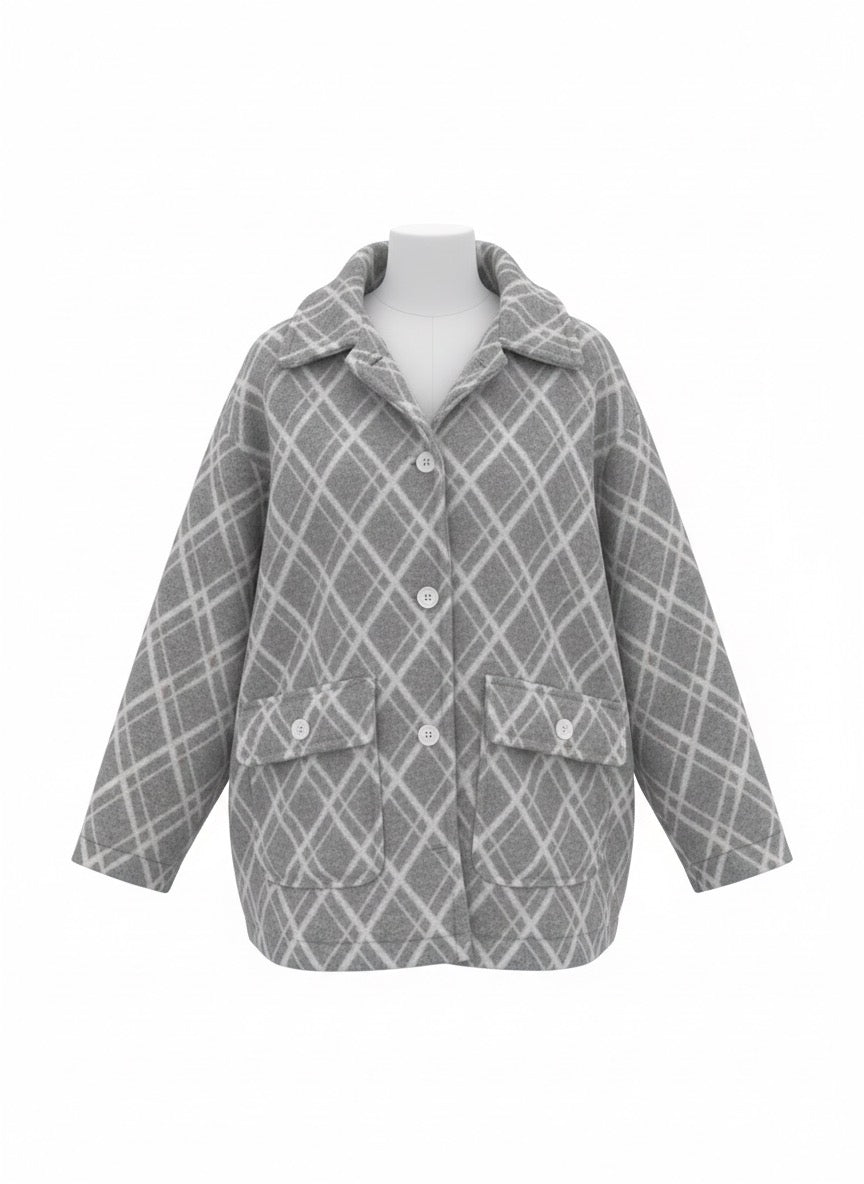Chaqueta gris cuadros A62