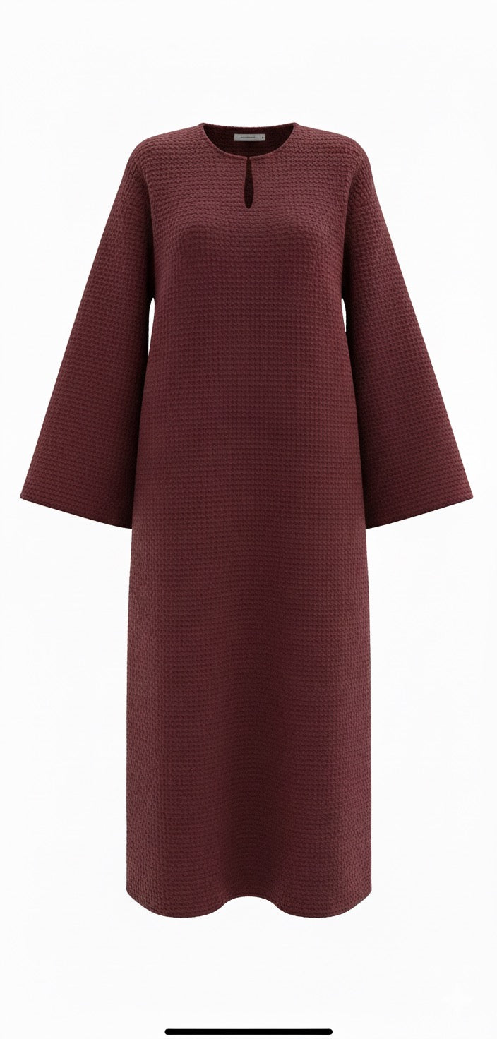 Vestido granate lana A54