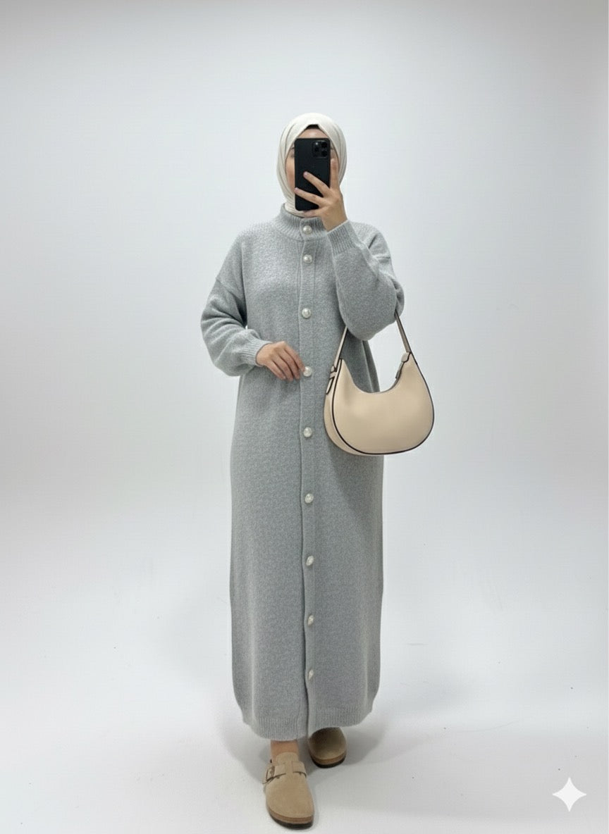 Vestido jersey gris claro A38