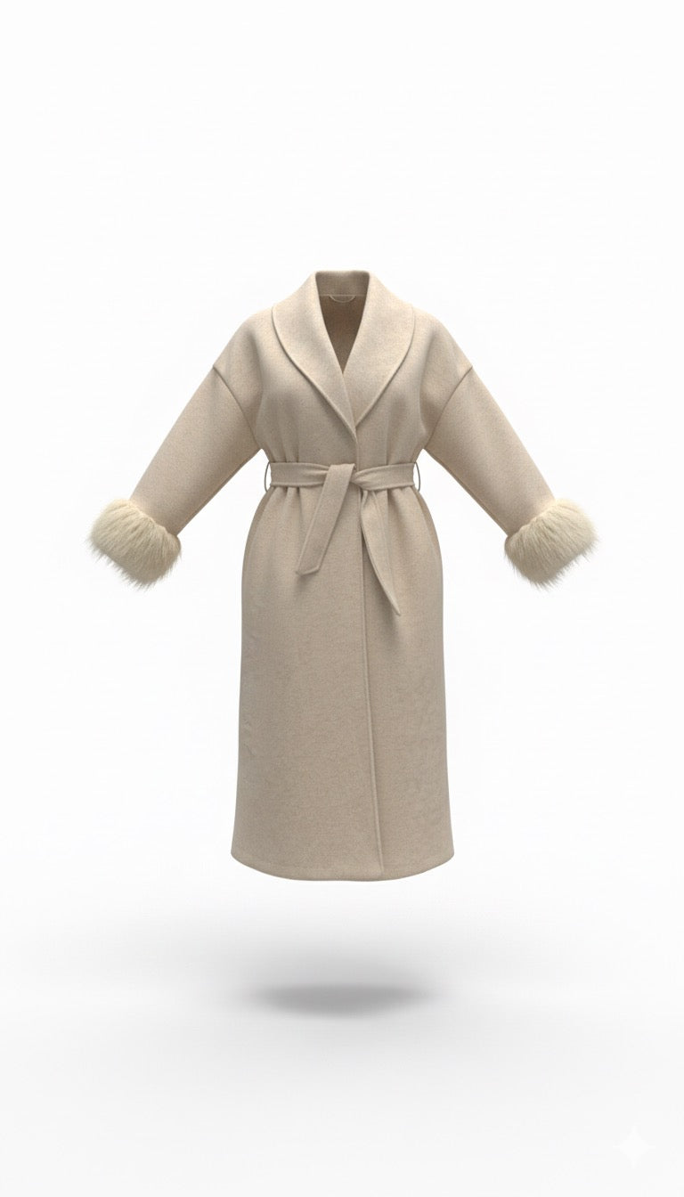 Abrigo beige pelo A26