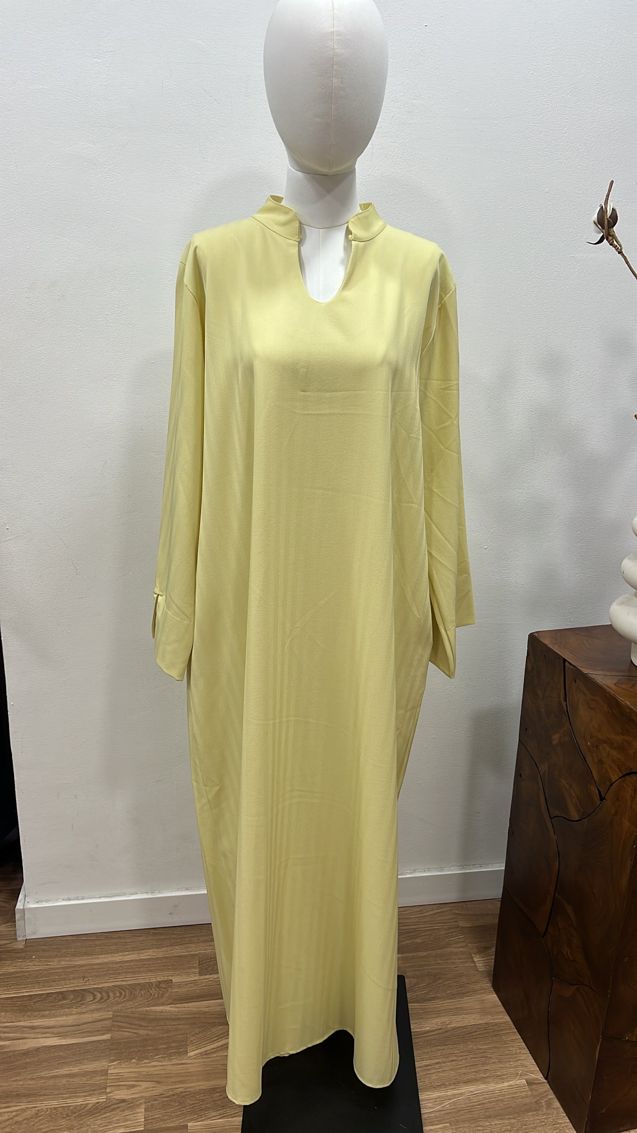 Vestido basico amarillo 1007