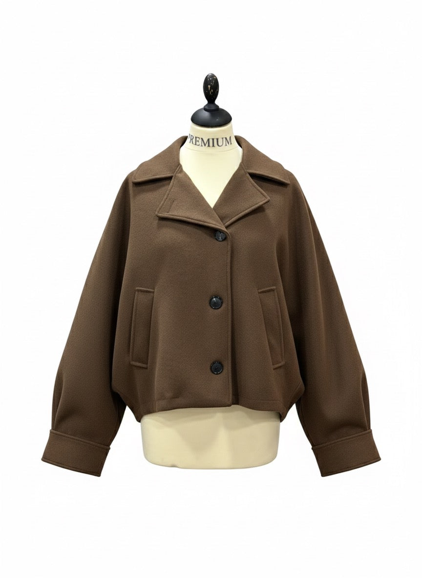 Abrigo corto marron A77