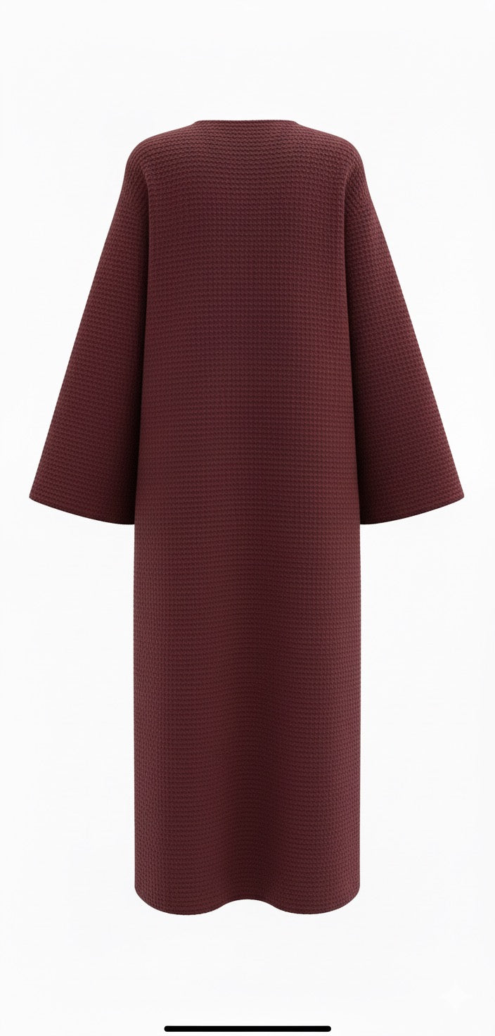 Vestido granate lana A54