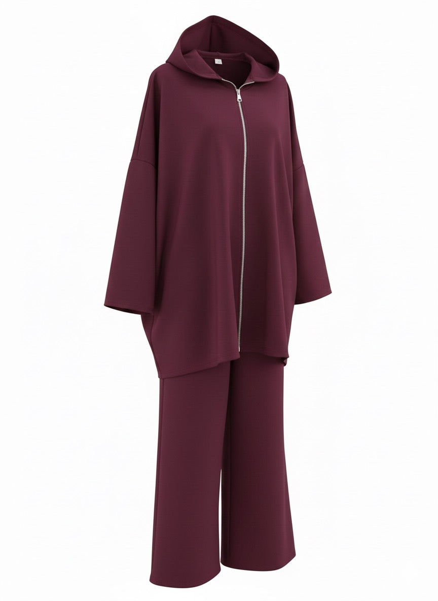 Conjunto chandal granate A42