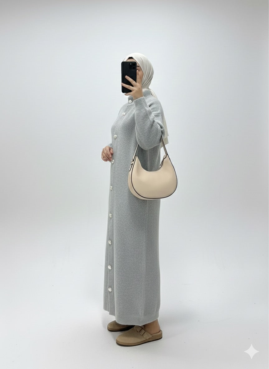 Vestido jersey gris claro A38