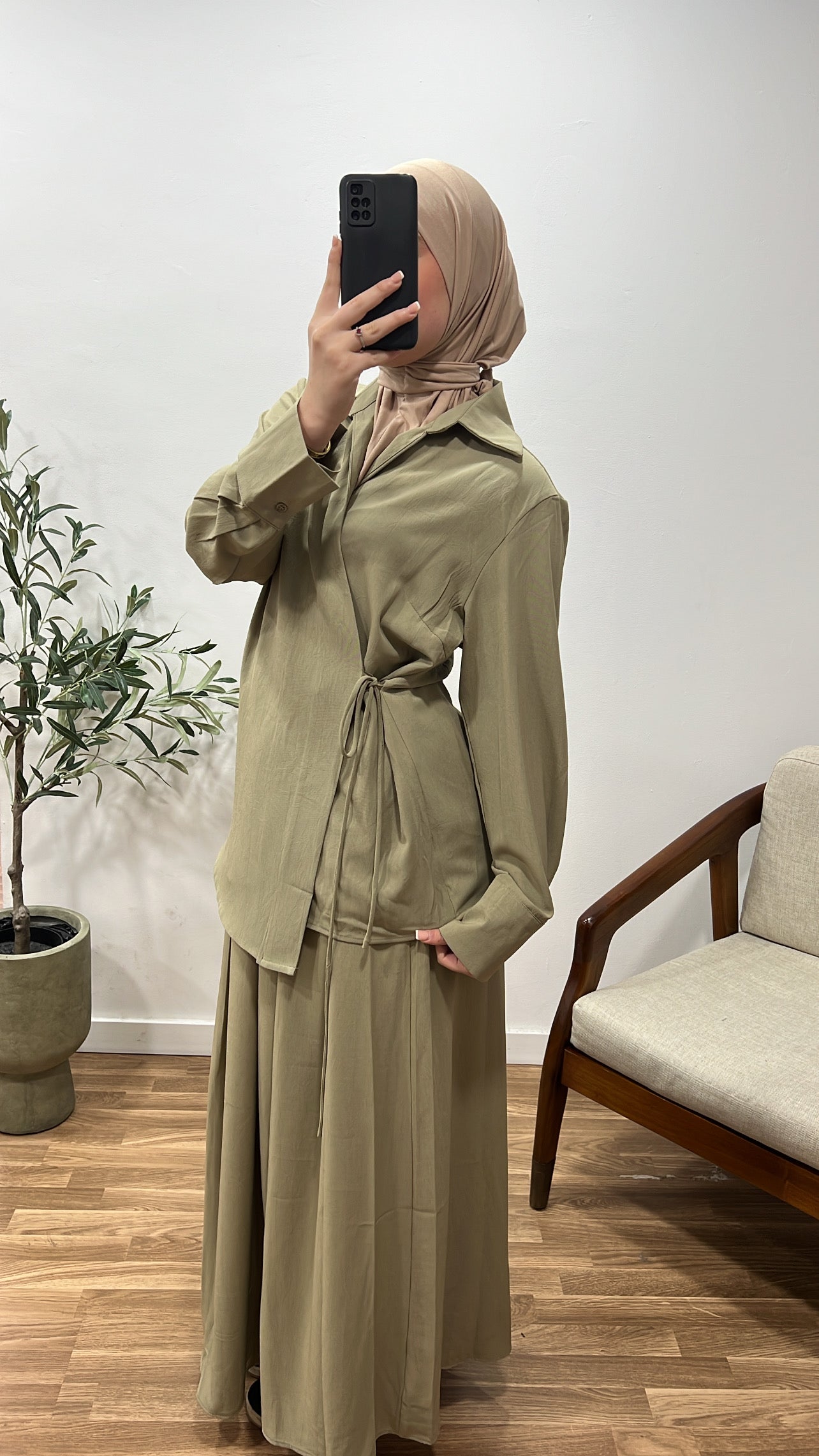 Conjunto falda verde