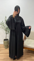 Vestido abaya ancho negro