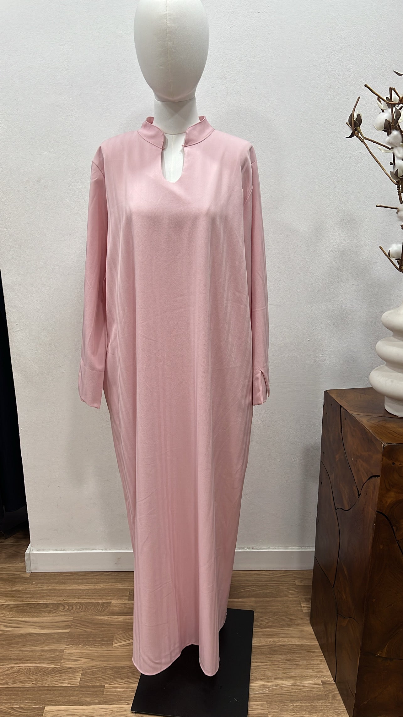 Vestido basico rosa 1008