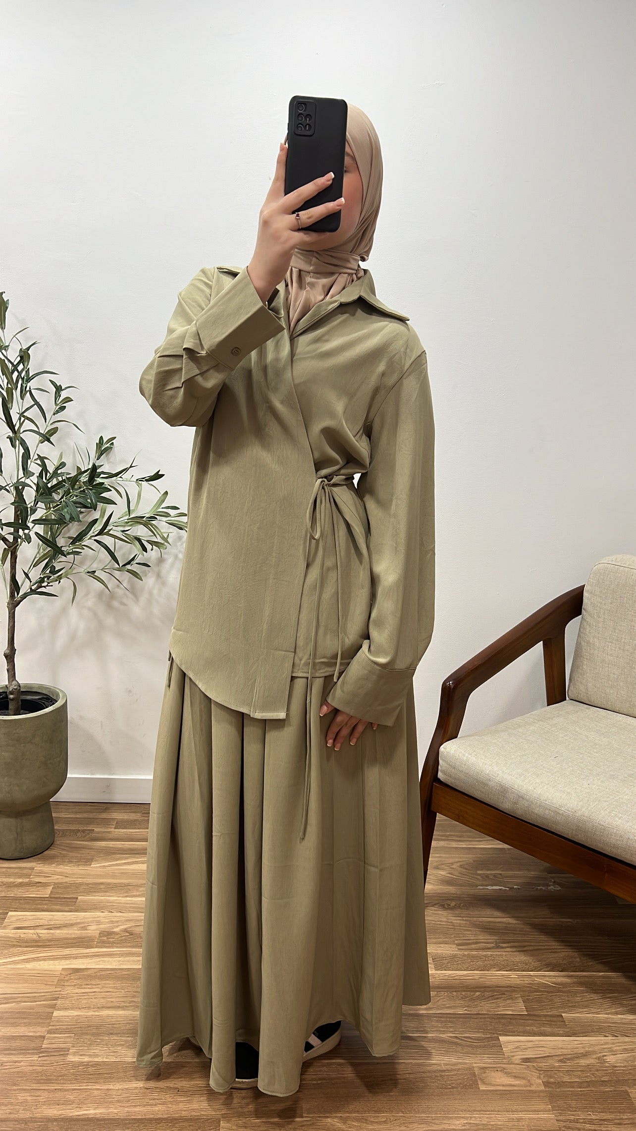 Conjunto falda verde