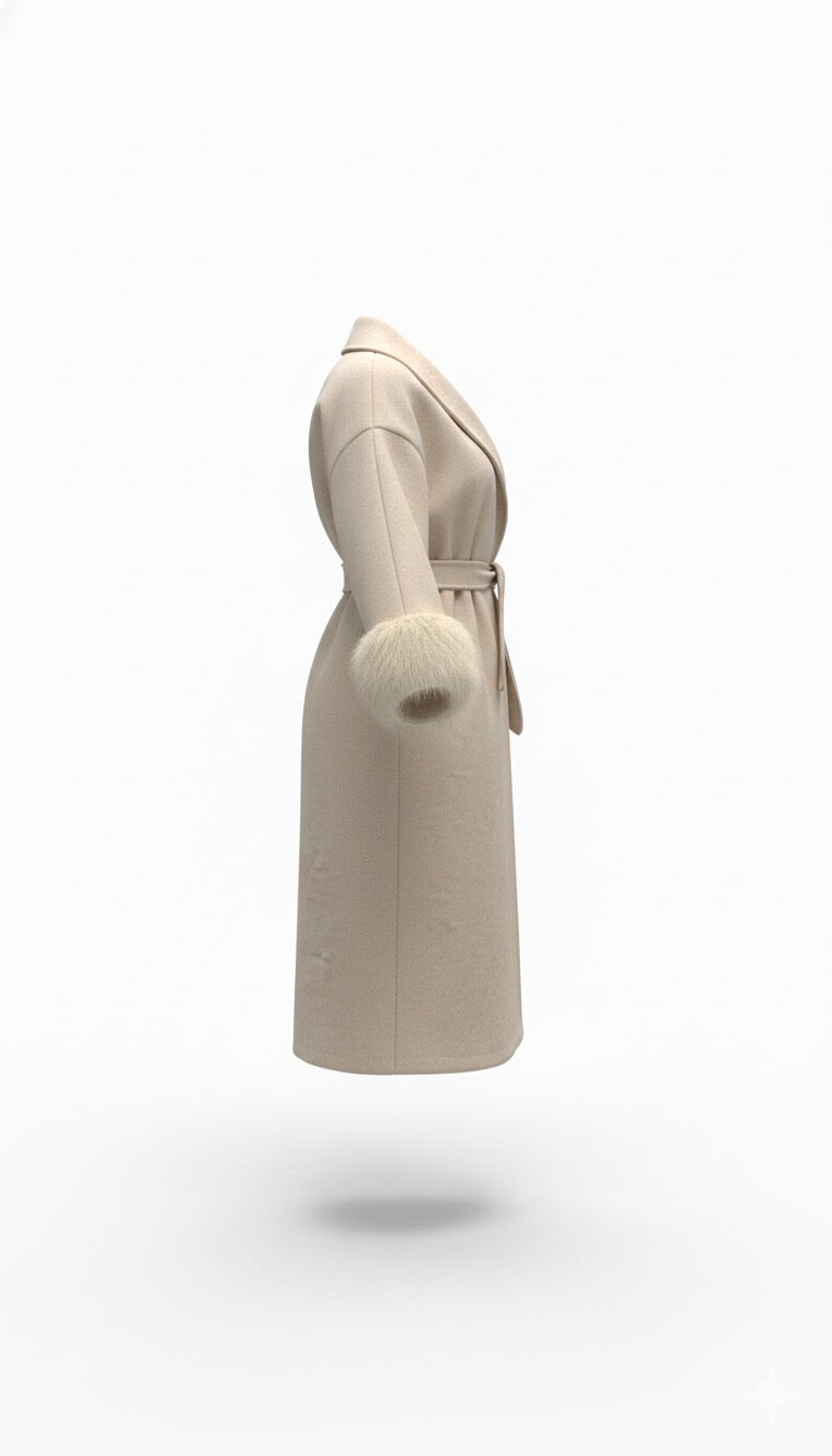 Abrigo beige pelo A26