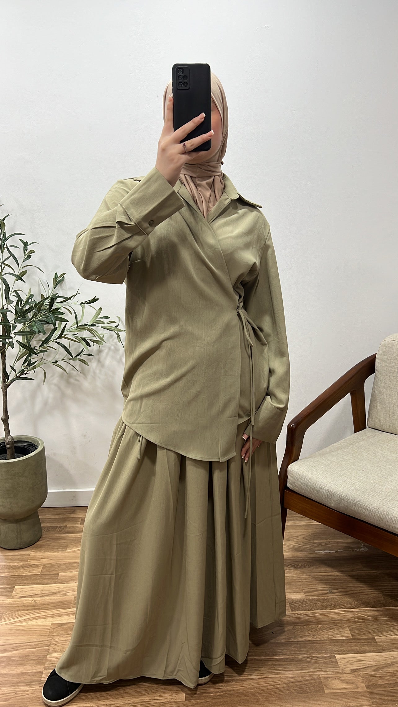 Conjunto falda verde