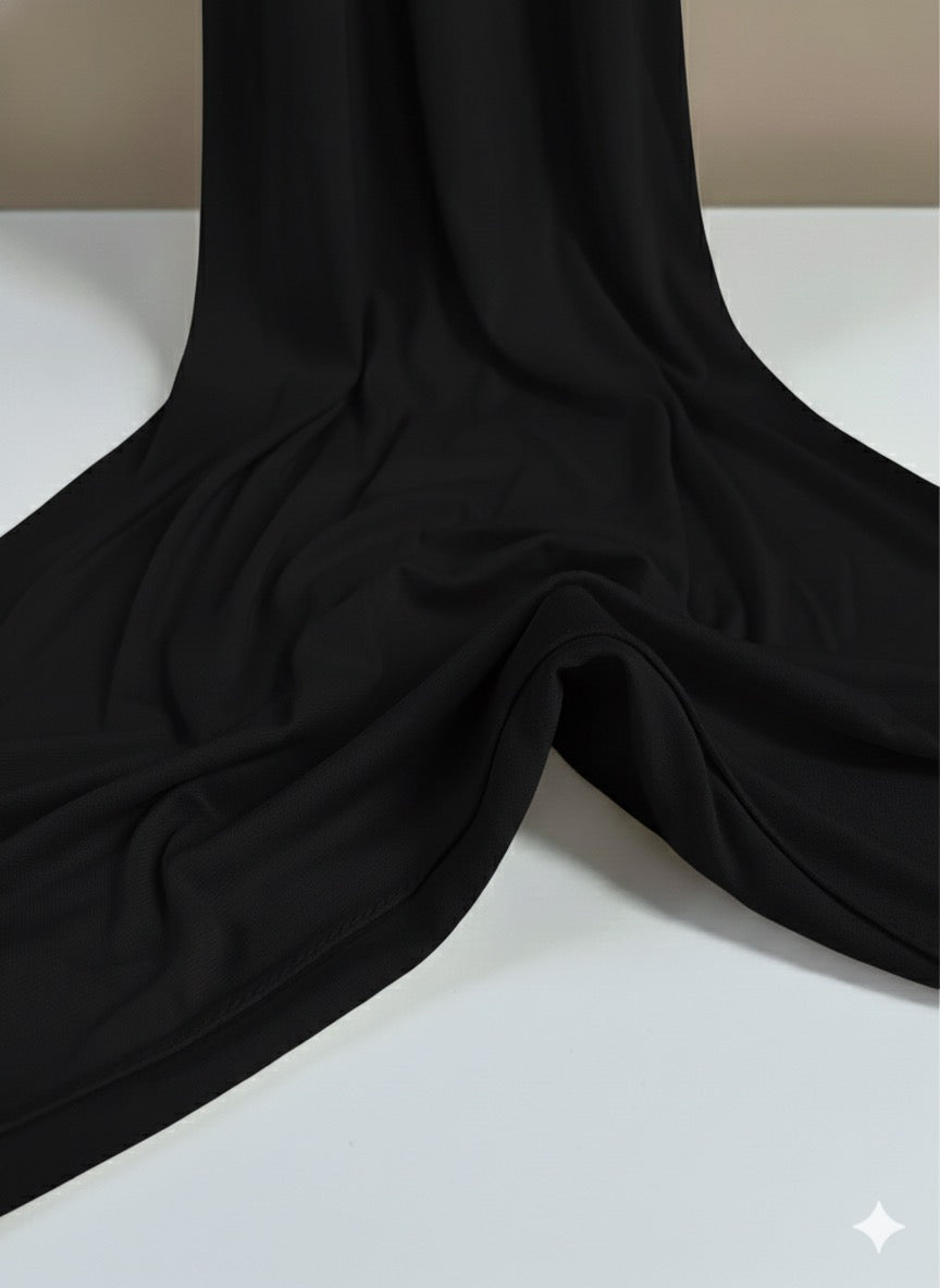 hijab premium jersey BLACK