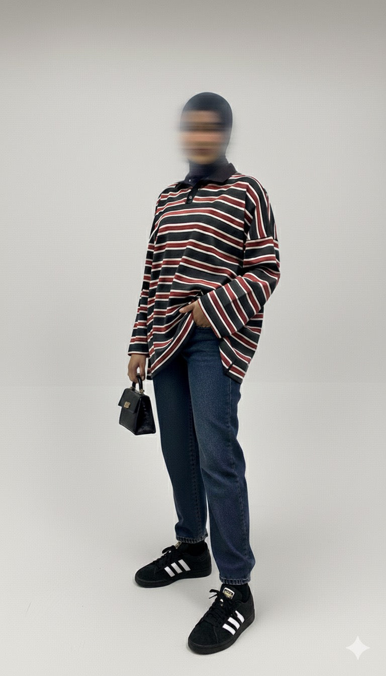 jersey rallas oversize BURDEOS A55