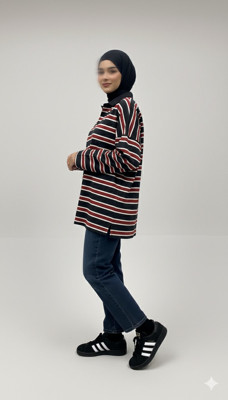 jersey rallas oversize BURDEOS A55