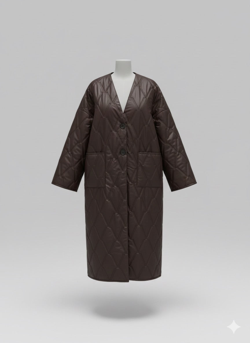 abrigo impermeable marron A28