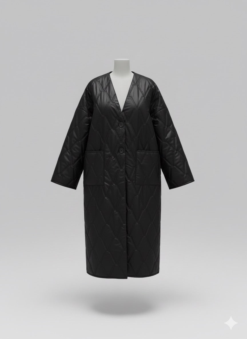 abrigo impermeable negro A27