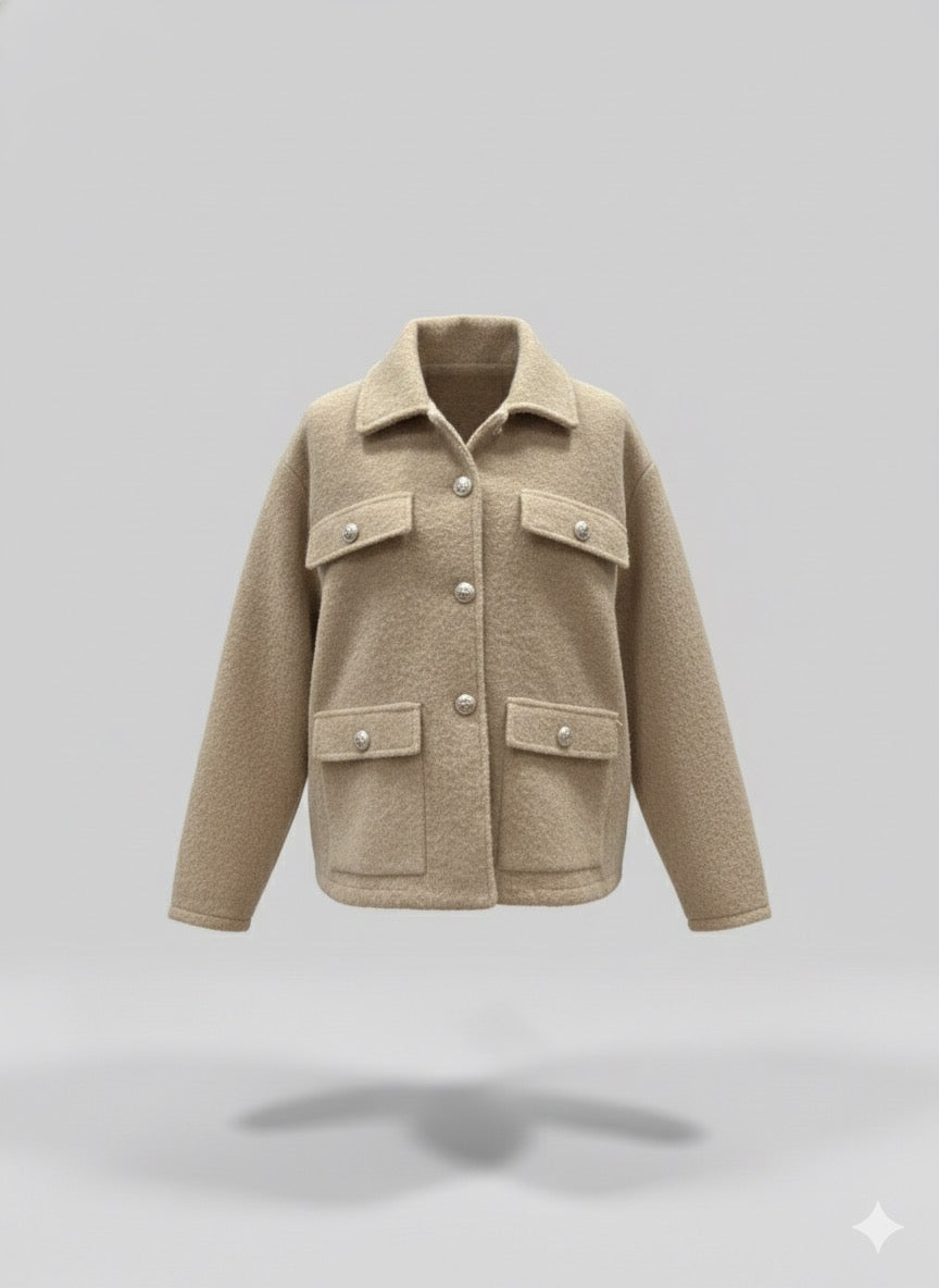 chaqueta corta pelo con botones A32