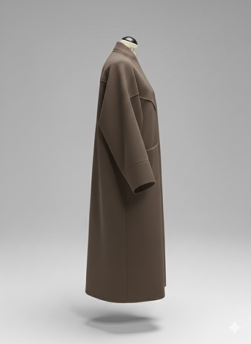 abrigo oversize MARRON