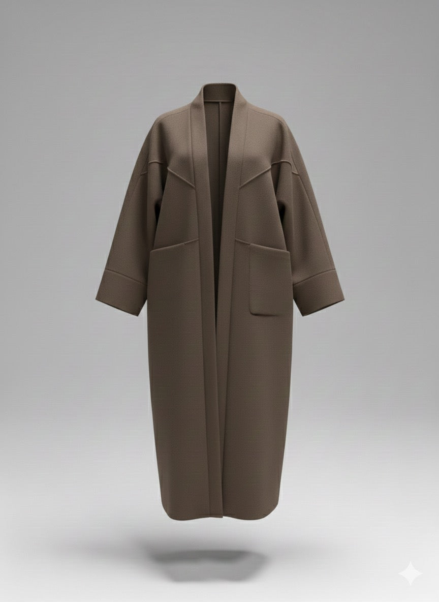 abrigo oversize MARRON