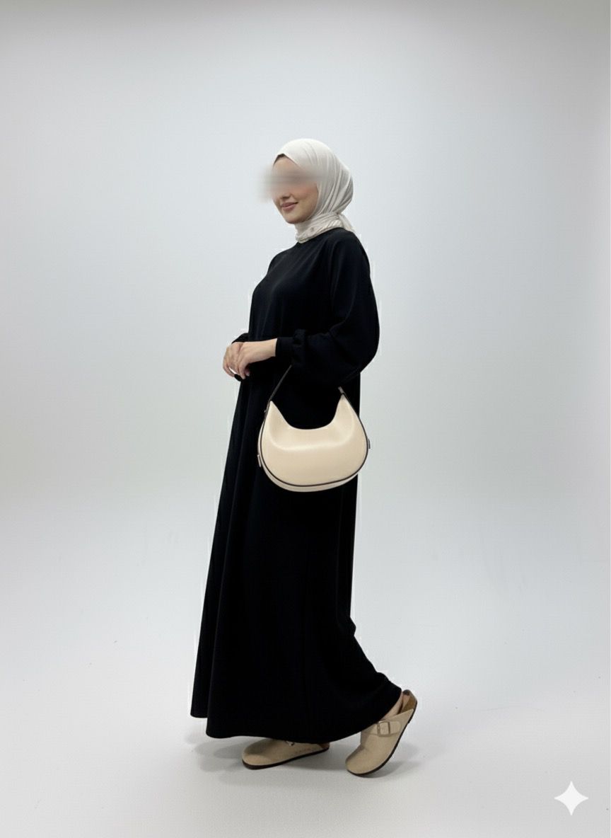 Vestido sudadera negro A33