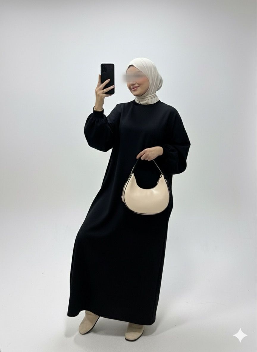 Vestido sudadera negro A33